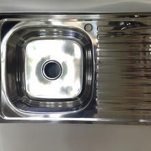 玻利维亚热销单盆带板不锈钢水槽WY-8050SA