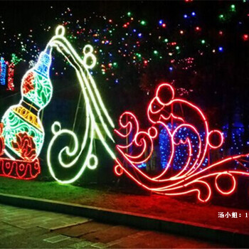 包头LED图案灯厂家,春节街道造型灯