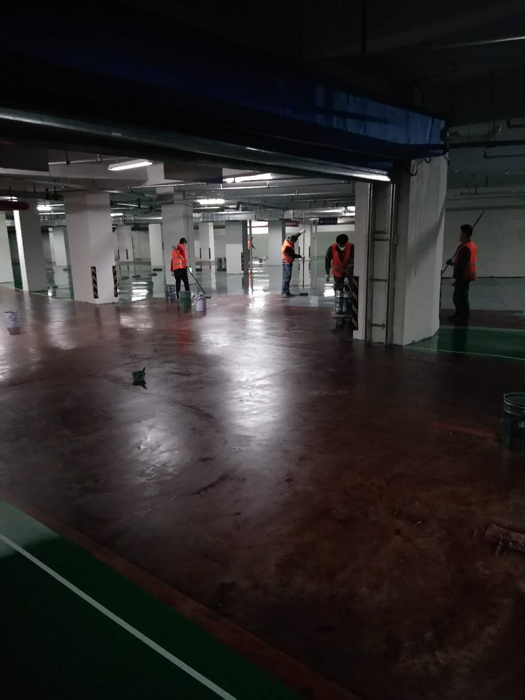 上海大团车库地坪施工施工方案-自刚供