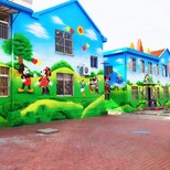 红黄蓝彩绘幼儿园墙绘,天门逼真湖北幼儿园墙体彩绘图片2