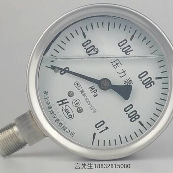 抗震等级高的压力表衡水布莱迪不锈钢耐震压力表YTN-100F