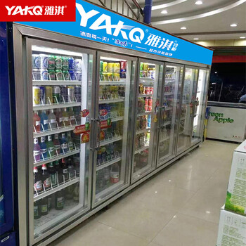 饮料柜尺寸风冷超市冷藏柜6门牛奶展示冷柜价格中山