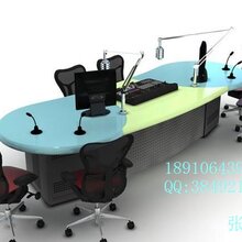 河北广播桌,直播桌,导播桌,播控桌,全钢木制成图片