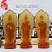 深圳琉璃西方三圣佛像，古法脱蜡佛像制作，西方三圣批发价格，西方三圣雕像