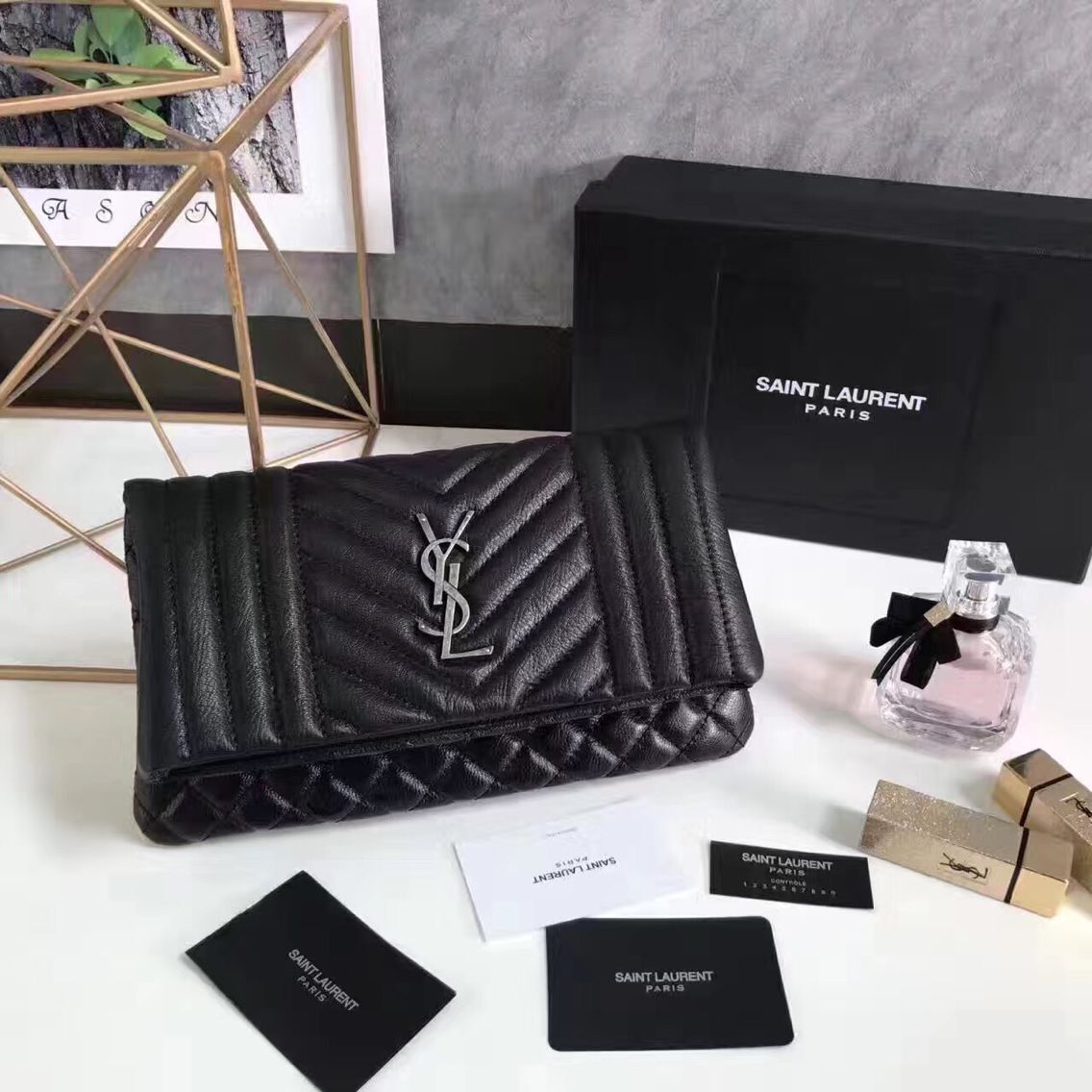 ysl圣罗兰羊皮手包