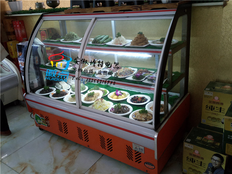 便利店熟食柜,定做熟食冷藏柜,多层凉菜熟食展示柜
