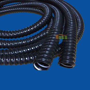 PVC涂塑钢丝缠绕软管PUR黑色钢丝波纹软管钢丝增强涂塑透明软管