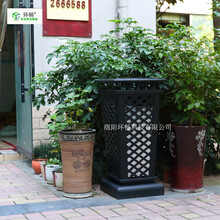 供应古典高档的金属垃圾桶果皮箱原产地货源园林垃圾箱
