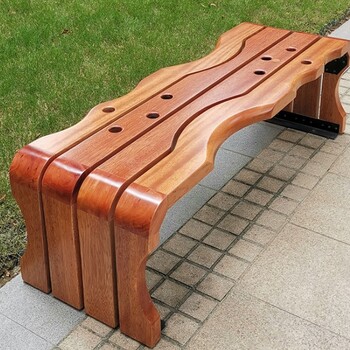 供应异形坐凳景观坐凳户外防腐木座椅创意公园椅