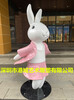 哪家玻璃鋼華麗粉兔子雕塑卡通兔子造型卡通動物定制供應商