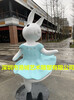 創意空間玻璃鋼華麗卡通兔子動物造型定制雕塑流行時尚擺件