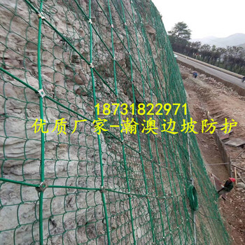 山东淄博矿山边坡绿化护坡网生态边坡网边坡防护网种草喷浆铁丝网