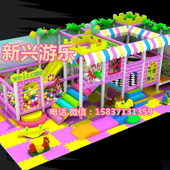 河南的儿童游乐园设备厂2018淘气堡设备的价格郑州新兴游乐
