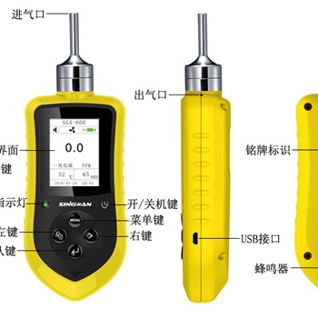 高灵敏度带计量证书便携式氟化氢检测仪