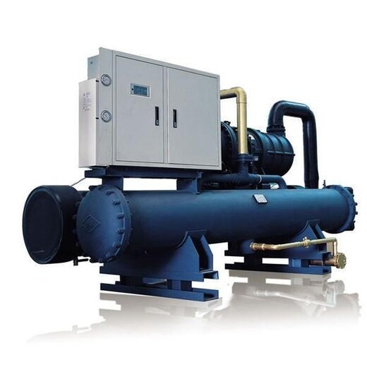 四川南充市生产螺杆式水地源热泵机组满液式水地源热泵螺杆机