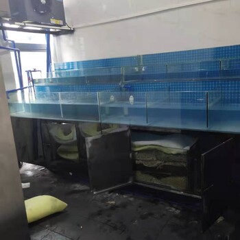江门酒家海鲜池定做设计超白海鲜池鱼缸超白热弯玻璃定做
