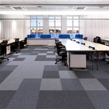 工厂整箱供应办公室台球厅大面积拼接纯色沥青底方块地毯
