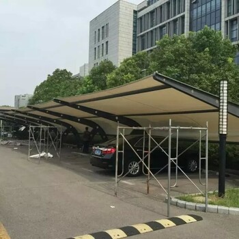 曹县充电桩雨棚制作,公交站台膜结构安装