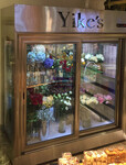 不锈钢鲜花柜可调节玻璃层架，漯河鲜切花保湿陈列柜