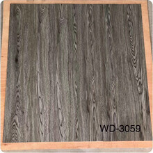 灰色木纹PVC片材地板仿古深色石塑地板砖佛山批发防水2mm塑胶地板