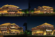 中国汉城古建筑夜景灯光设计