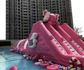惠州充气滑道租售大型粉红滑梯出租陆地充气攀岩滑梯租售