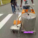 湖南衡阳热熔划线机手扶式斑马线涂线机操作视频