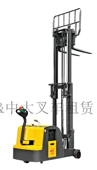 煙臺(tái)1噸1.6米半自動(dòng)電動(dòng)堆高車/可升高搬運(yùn)車/電瓶堆垛車供應(yīng)