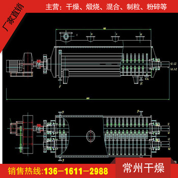 双螺旋污泥桨叶干化设备，双螺旋污泥烘干机实地考查