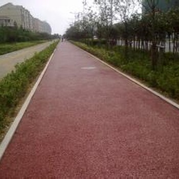 安徽宣城环湖步道铺装彩色透水混凝土