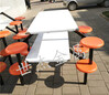 食堂餐桌椅员工餐厅玻璃钢餐桌椅组合批量生产质量保证