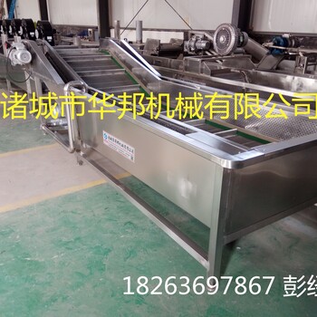华邦机械蔬菜清洗机全自动果蔬清洗机304不锈钢制作