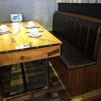 主题餐厅咖啡厅桌椅组合简约西餐厅大理石桌面