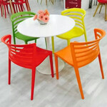 pp一体成型塑胶椅快餐厅塑料椅子港式茶餐厅餐椅供应批发