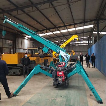 伸缩臂遥控履带吊3吨蜘蛛吊机微型蜘蛛吊车制造商