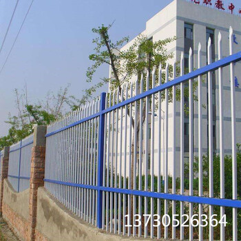 厂家定制铁艺栅栏学校围墙防攀爬护栏黑色锌钢围墙栏杆大气款
