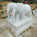 石雕大象汉白玉大象小象一对石象招财镇宅风水家居摆件
