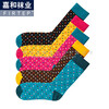 彩色小圓點紳士襪-時尚CEO男襪-廣州棉襪加工廠貼牌