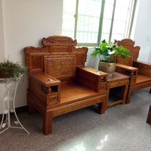 供应老榆木实木沙发11件套象头沙发图片