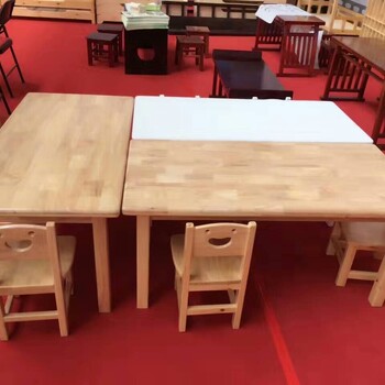 幼儿园实木桌椅/儿童实木课桌/幼儿园实木儿童桌/实木桌椅厂家