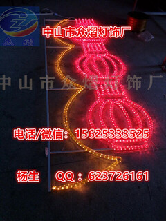春节中国结春节灯笼双向灯笼灯杆小品艺术小品灯LED灯笼图片5