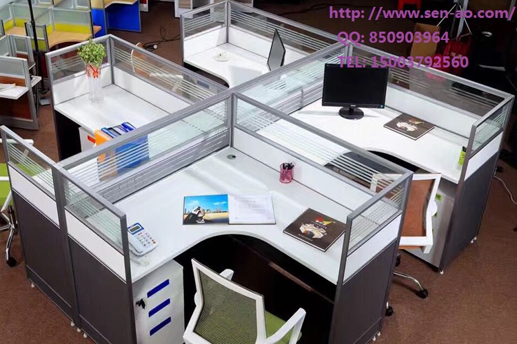 办公家具简约现代2人4人6人位职员办公桌组合屏风工作位定制批发