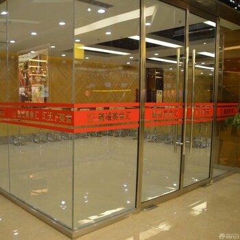北京清逸园安装玻璃门大兴区安装店面玻璃门不锈钢玻璃门