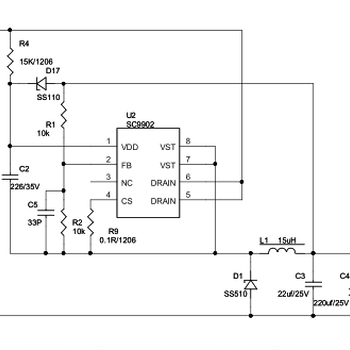 简单30V-120V高压降压外置MOS电动车50瓦输出大功率12V3A