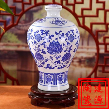 青花陶瓷五斤十斤原漿酒瓶、密封泡酒罐酒壇批發(fā)生產(chǎn)廠家