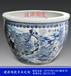 景德鎮養魚缸圖片,飲中八仙圖青花瓷大缸,定制1米-1.5米陶瓷缸廠家