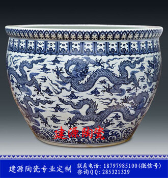 景德鎮(zhèn)大缸圖片、清明上河圖陶瓷大缸、風(fēng)水財(cái)運(yùn)擺件大口缸