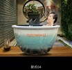 廠家定制溫泉極樂湯泡澡缸、酒店溫泉工程陶瓷洗浴大缸