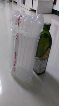 intpkg广州定制橄榄油缓冲气柱袋2联3联塑料薄膜