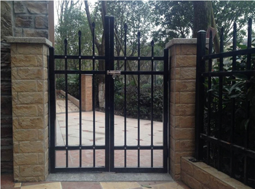 定制锌钢创意欧式铁艺双开大门户外铁门花园门围栏厂房门锌钢院门